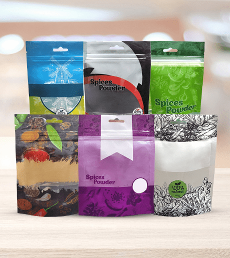 پاکت ایستاده زیپ دار چاپ ادویه